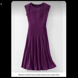 Lands End Eggplant Midi NWT dress Sz Medium 10 12